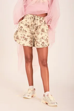 Bailey Shorts Brown Toile De Jouy