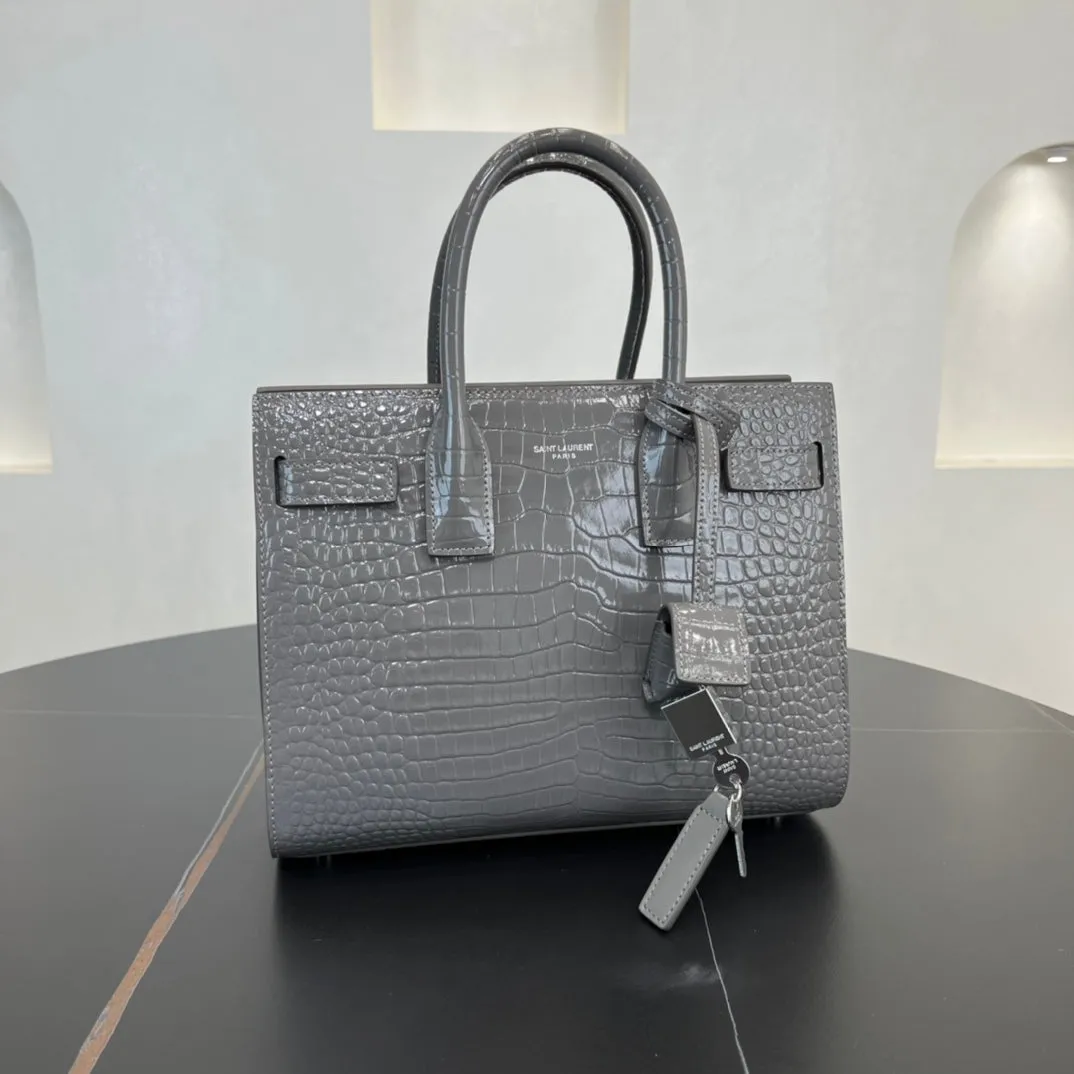 26CM crocodile leather handbag organ bag 421863