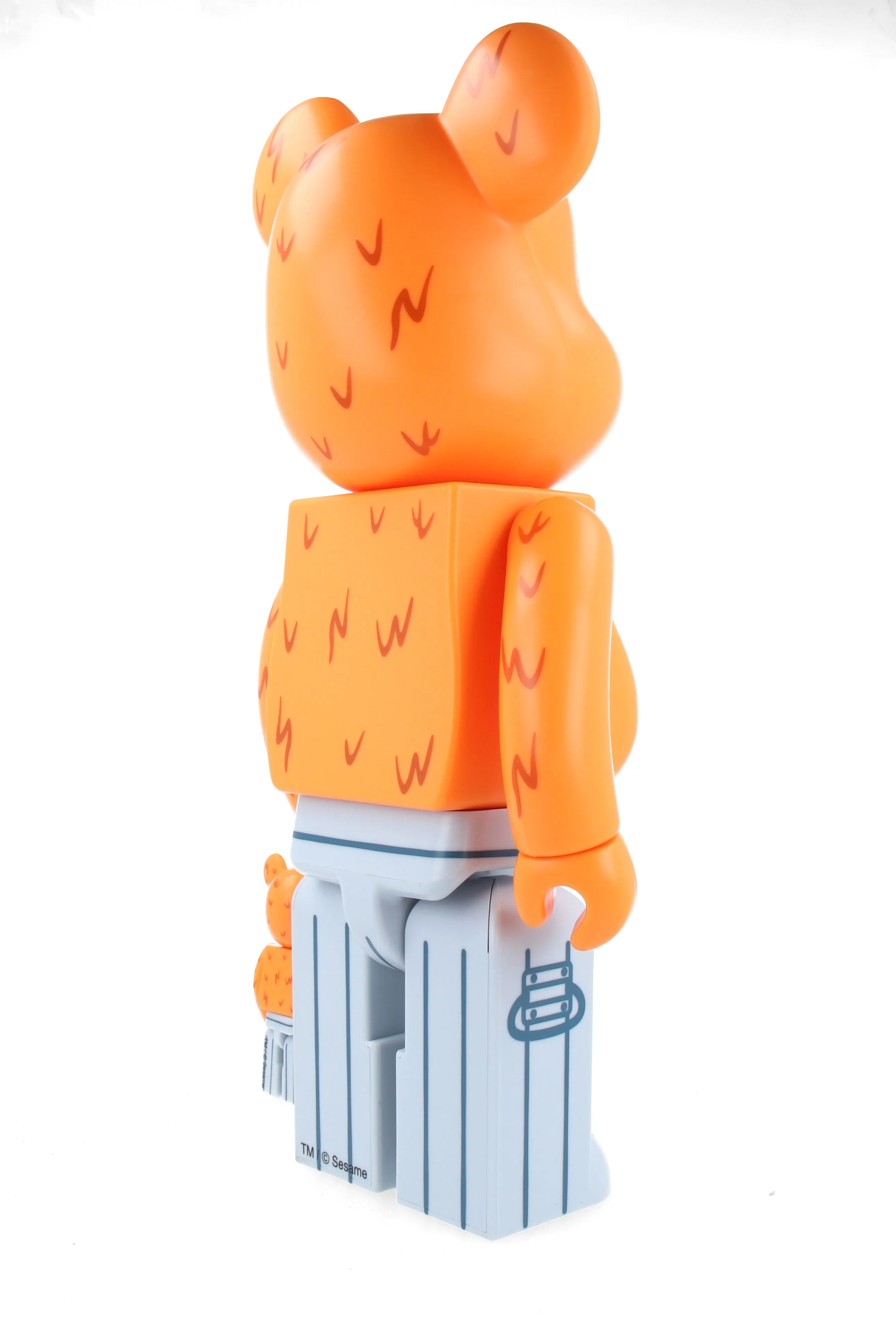 400%   100% Bearbrick Oscar the Grouch (The Original Orange Fur Ver.)