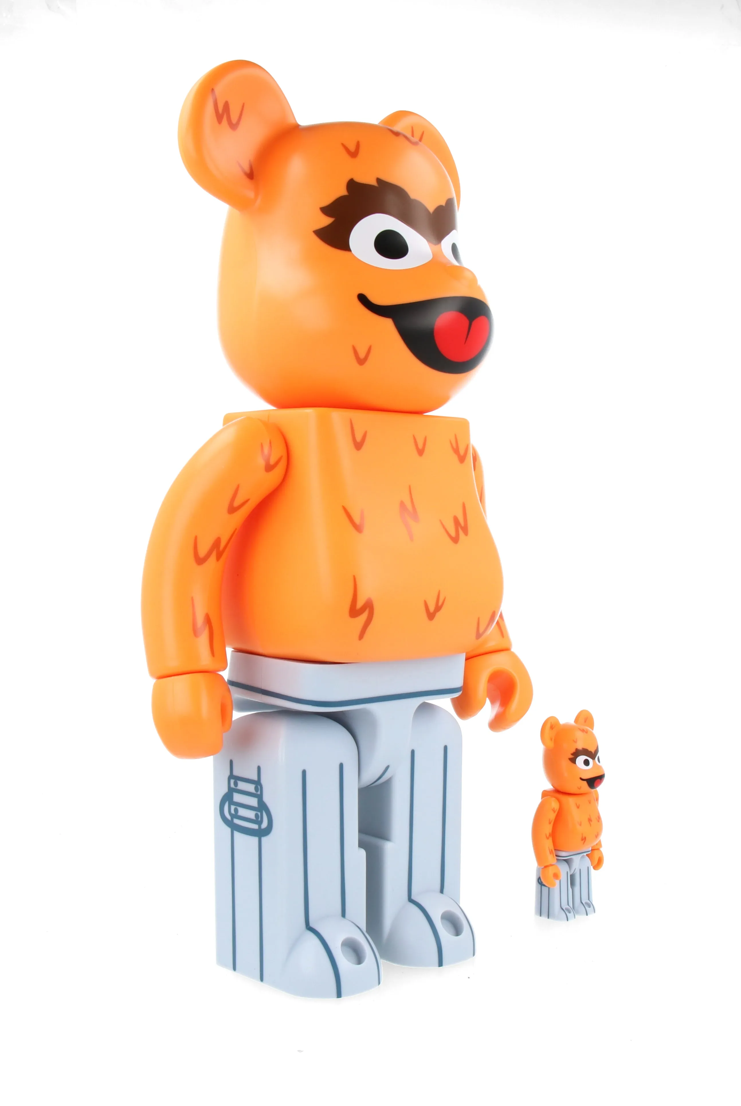 400%   100% Bearbrick Oscar the Grouch (The Original Orange Fur Ver.)