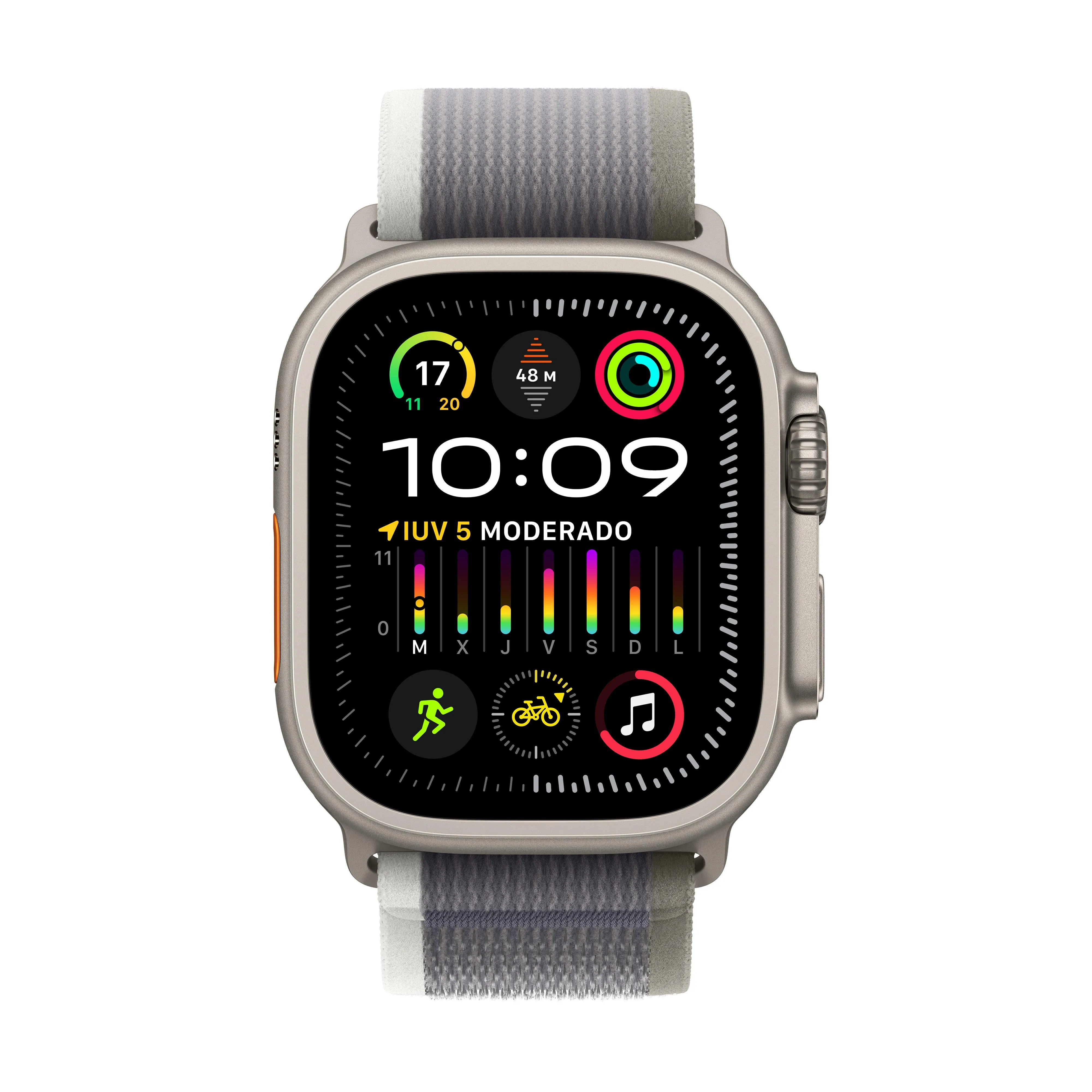 Apple Watch Ultra 2 (GPS   Cellular) - Caja de titanio de 49 mm - Correa Loop Trail verde/gris - Talla S/M