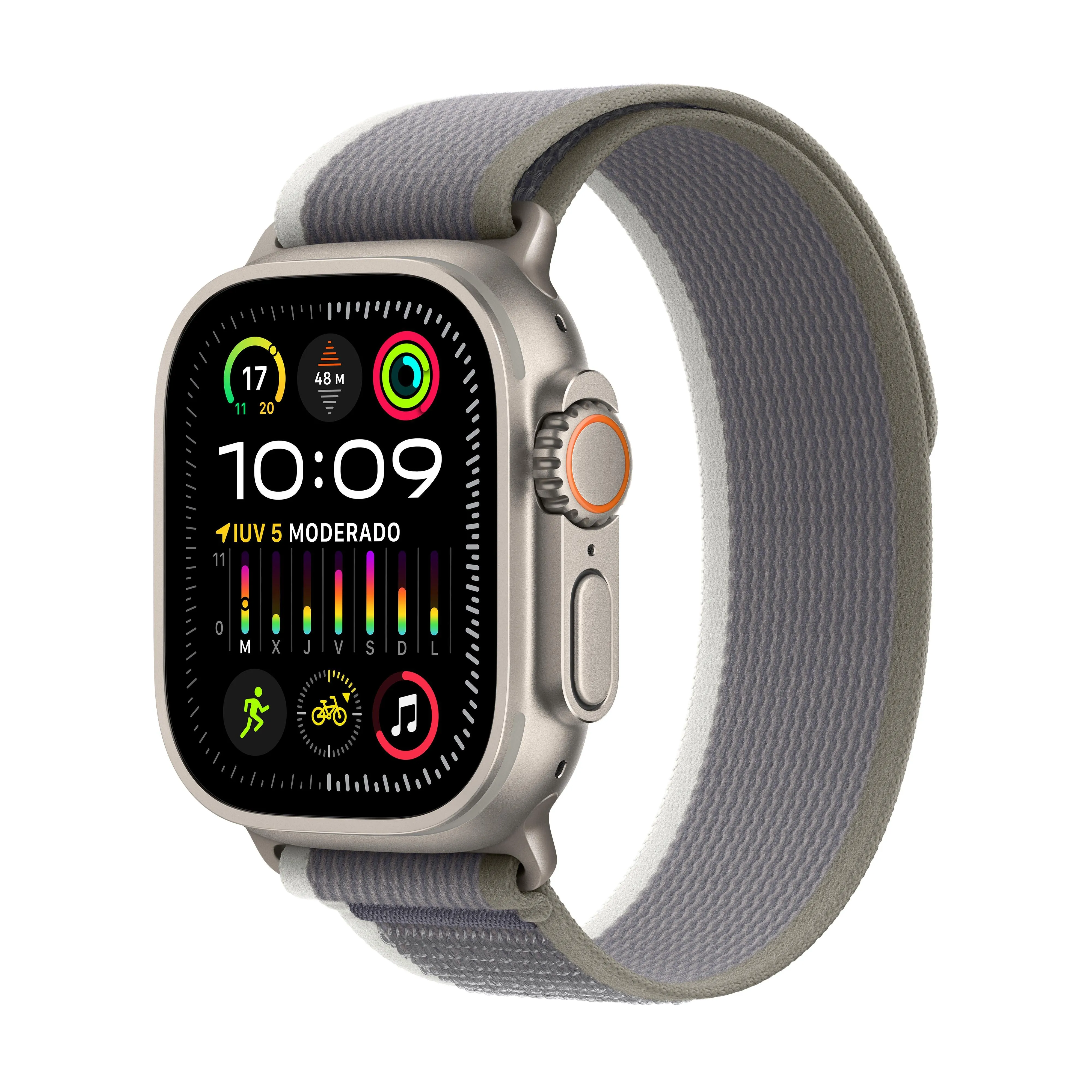 Apple Watch Ultra 2 (GPS   Cellular) - Caja de titanio de 49 mm - Correa Loop Trail verde/gris - Talla S/M