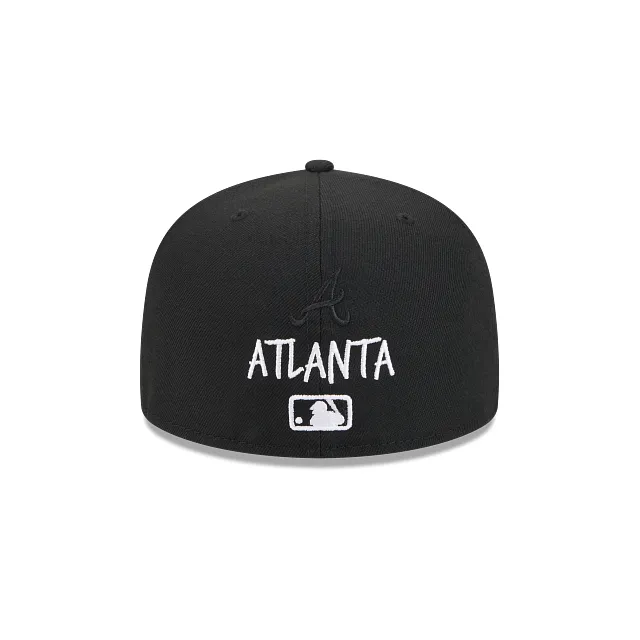 Atlanta Braves MLB Hi Vis Doodles 59FIFTY Cerrada