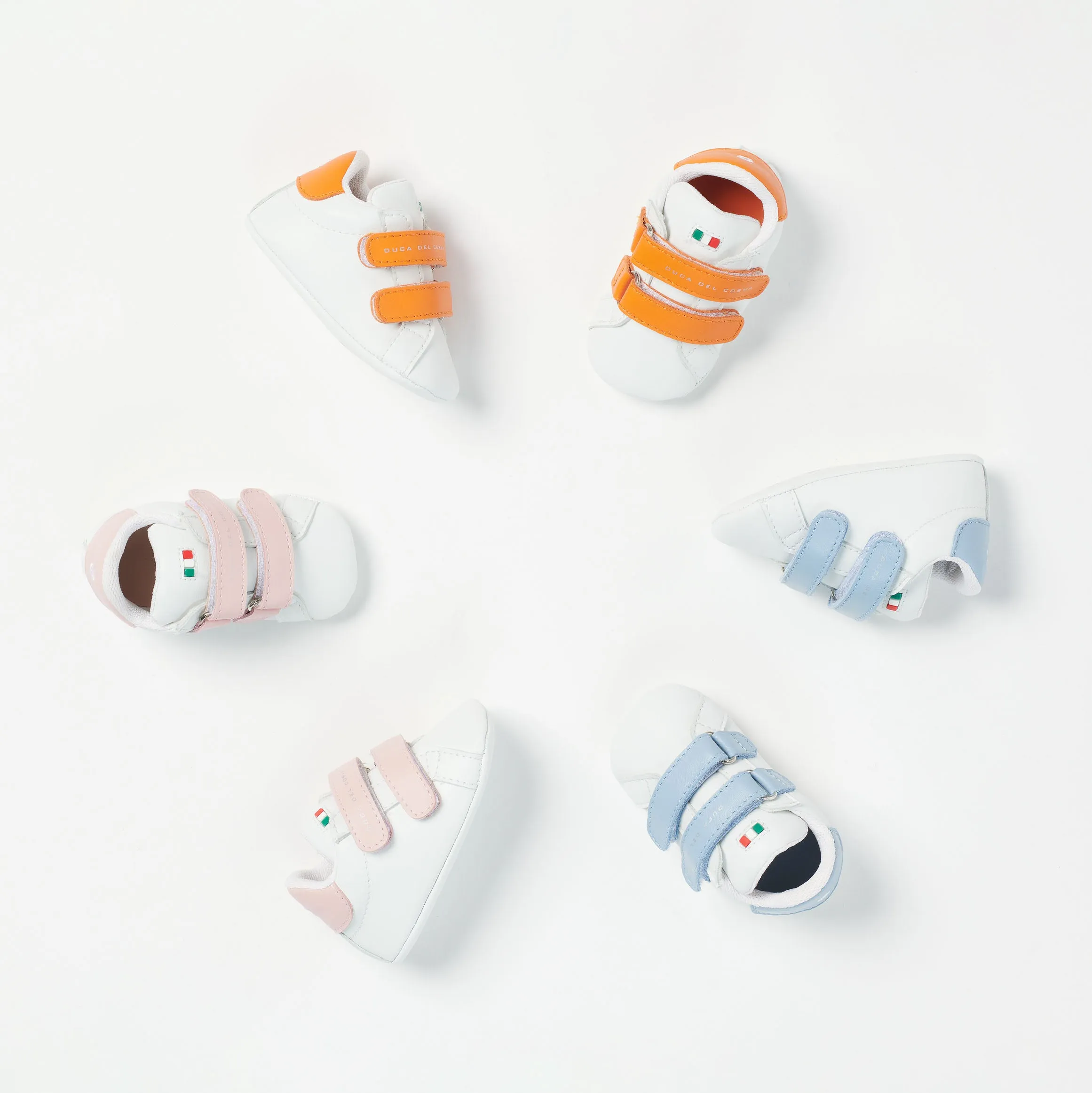 Baby Shoe - White/Light Blue