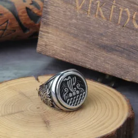 Bague Viking "Bague de Jormungandr: Le Drakkar Éternel"