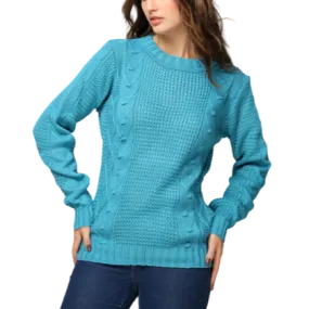 Blusa De Frio Feminina Em Tricot Com Tranças - Belly