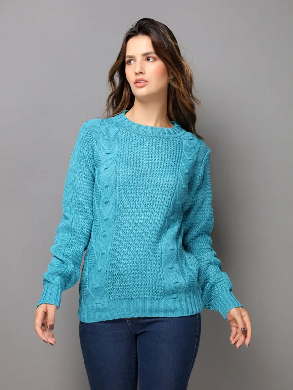 Blusa De Frio Feminina Em Tricot Com Tranças - Belly