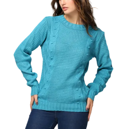 Blusa De Frio Feminina Em Tricot Com Tranças - Belly