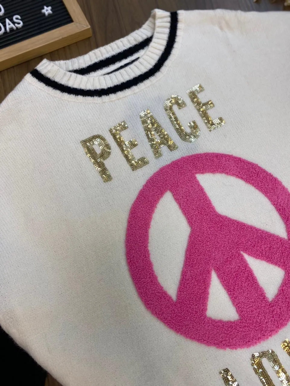 Blusa Manga Longa Peace Love 98542  (14/E)