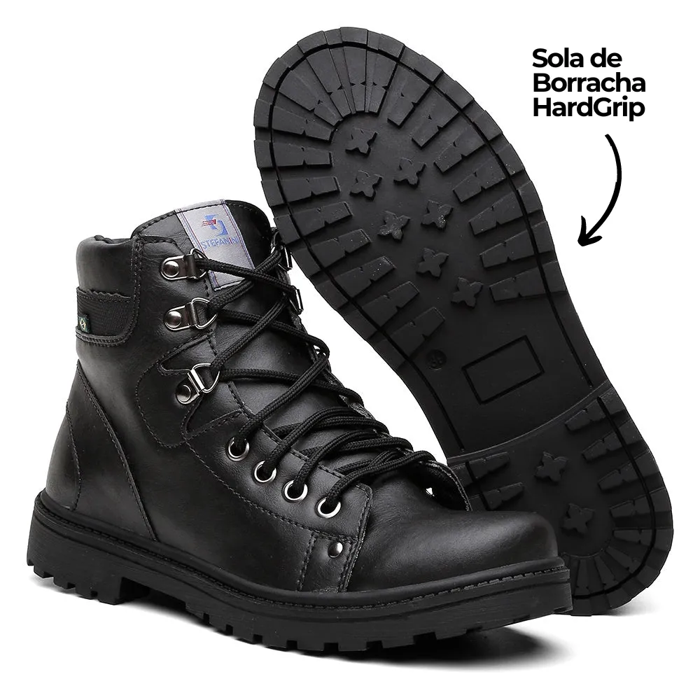 Bota Coturno Masculina Premium Em Couro - Jackson