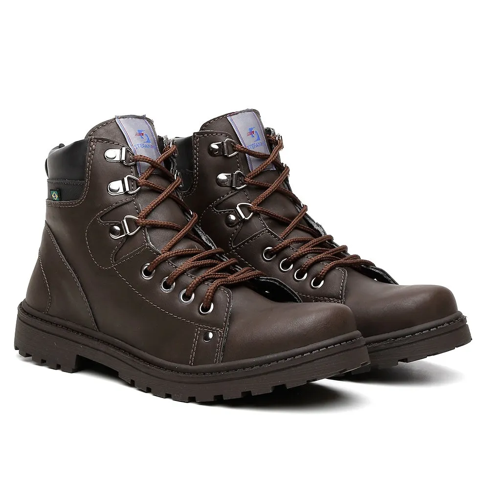 Bota Coturno Masculina Premium Em Couro - Jackson