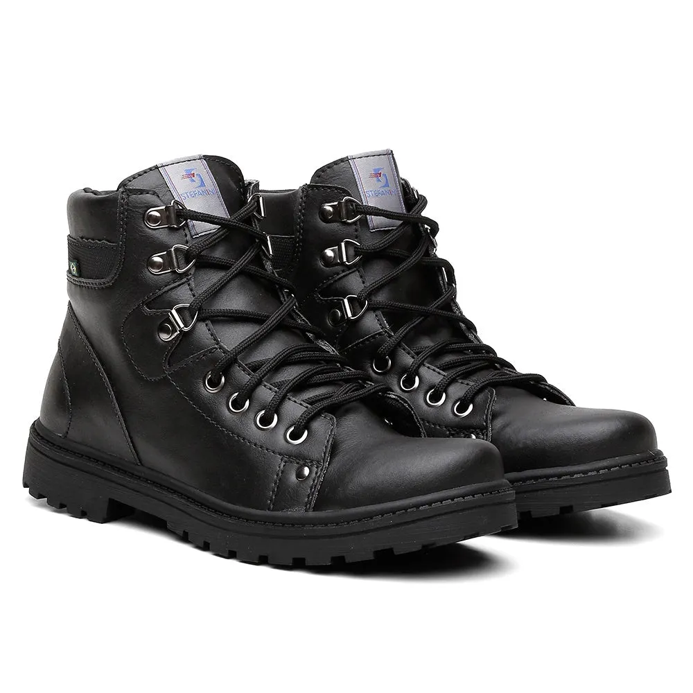 Bota Coturno Masculina Premium Em Couro - Jackson