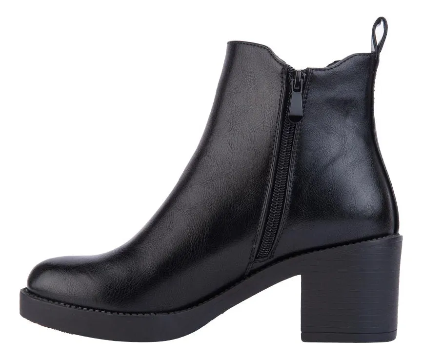 Bota Plataforma Con Elastico Tierra Bendita Negro Mujer 1381