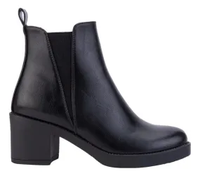 Bota Plataforma Con Elastico Tierra Bendita Negro Mujer 1381