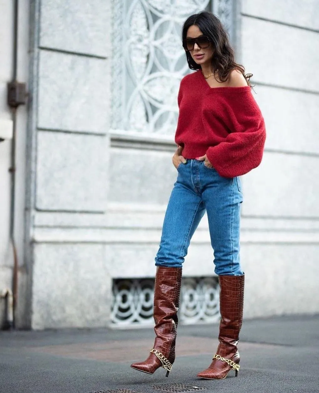 Botas Nise - Gold & Rouge