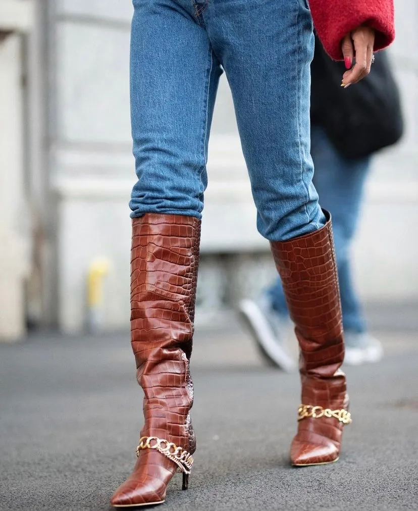 Botas Nise - Gold & Rouge