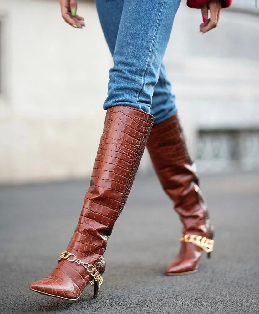 Botas Nise - Gold & Rouge