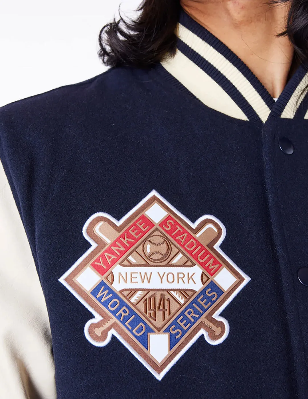 Chaqueta New Era MLB Yankees Varsity Patch Azul