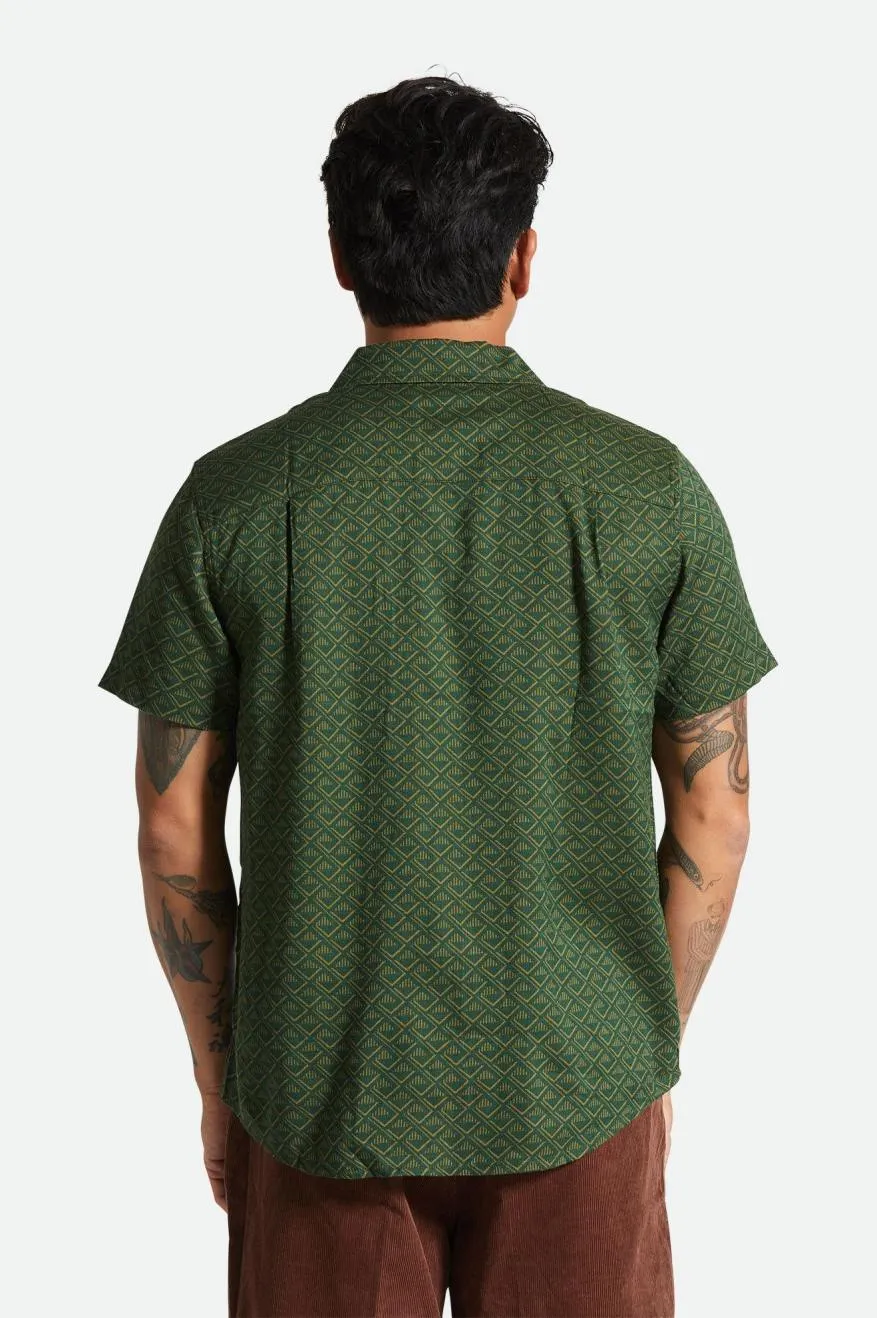 Charter Print S/S Woven Shirt - Trekking Green Tile