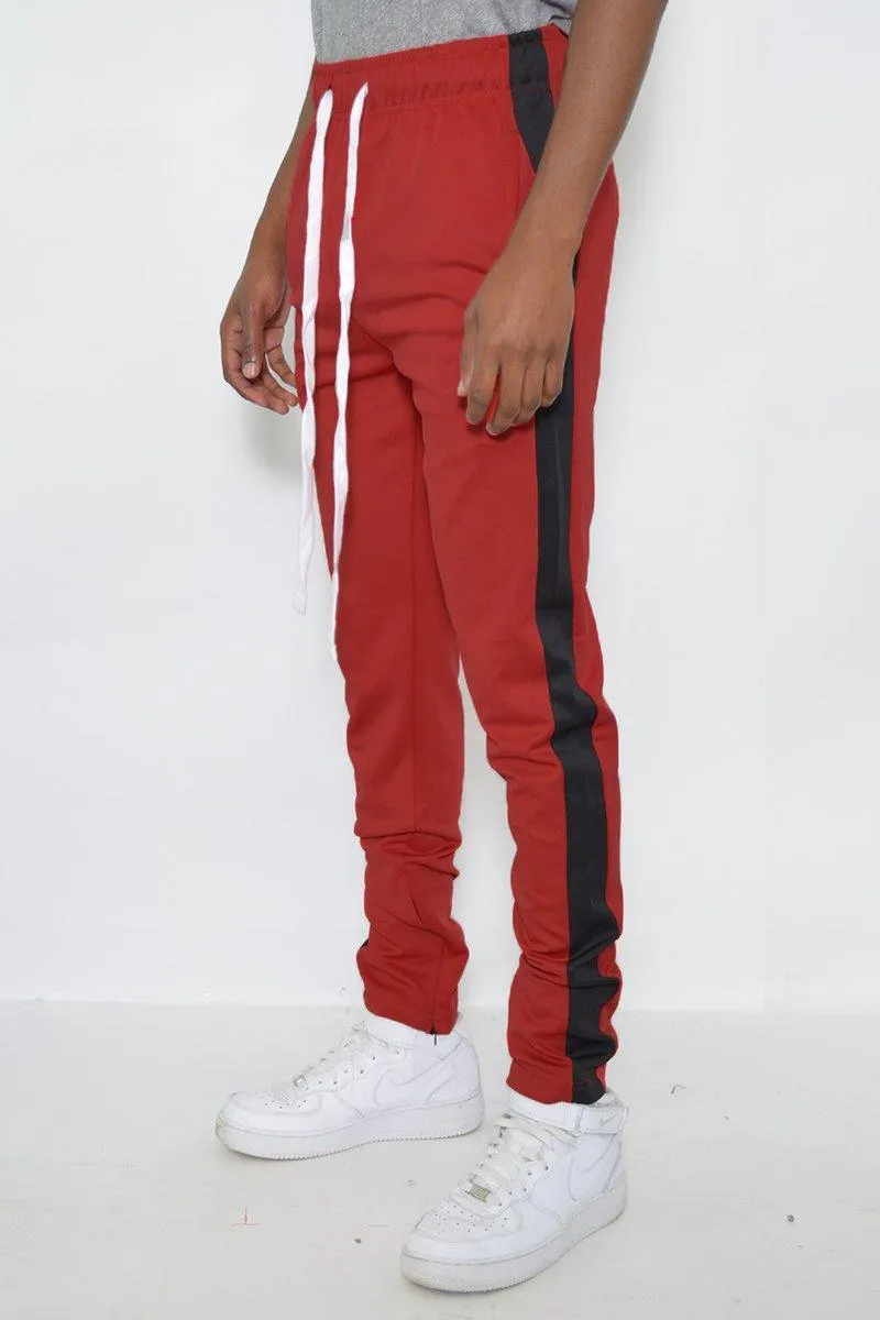 Classic Slim Fit Track Pants Mens - Red