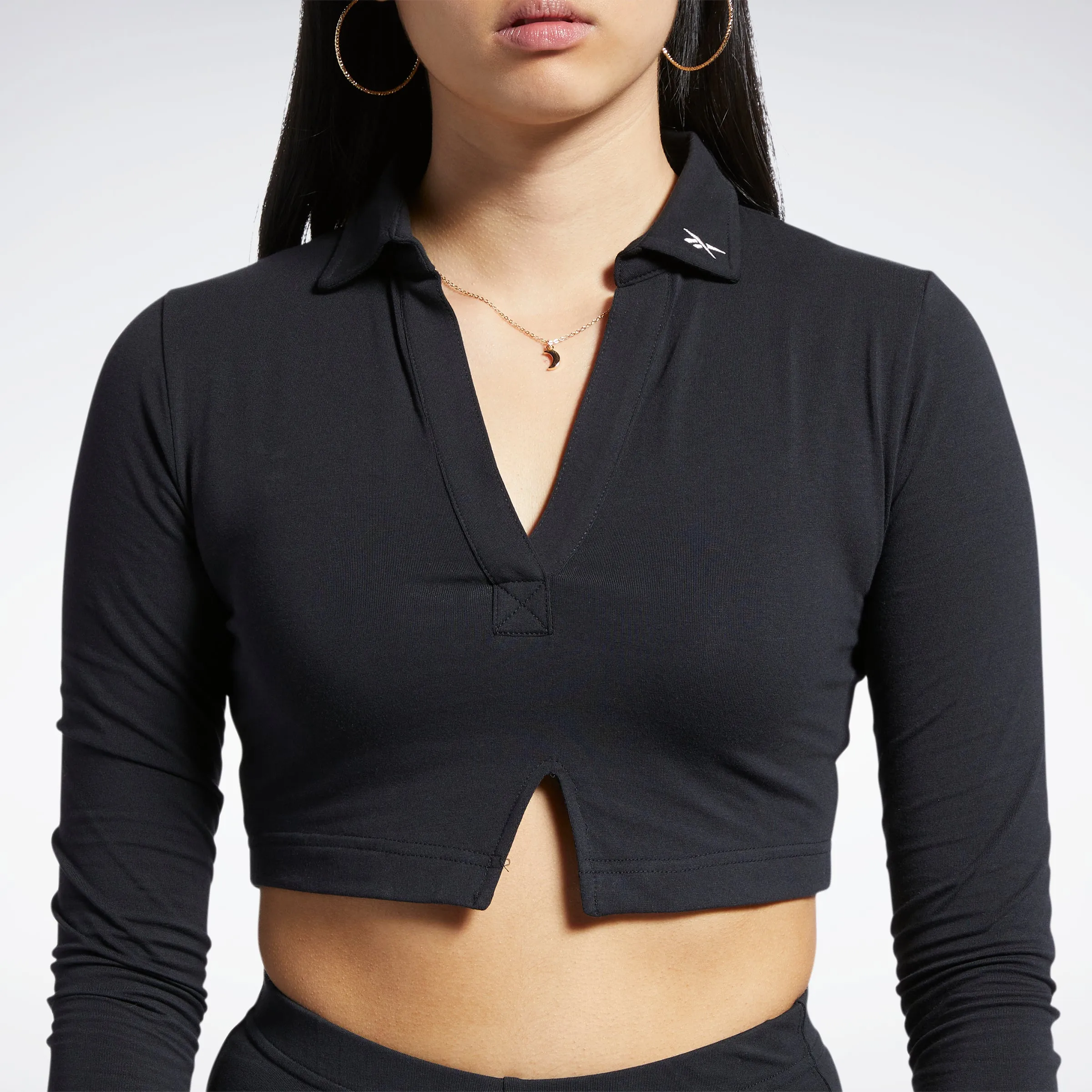 Classics Long Sleeve Polo Shirt Top Black