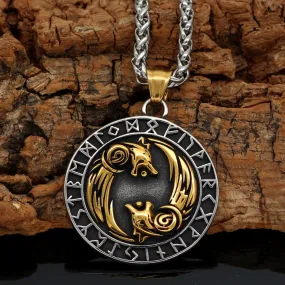 Collier Geri et Freki - Loups d'Odin