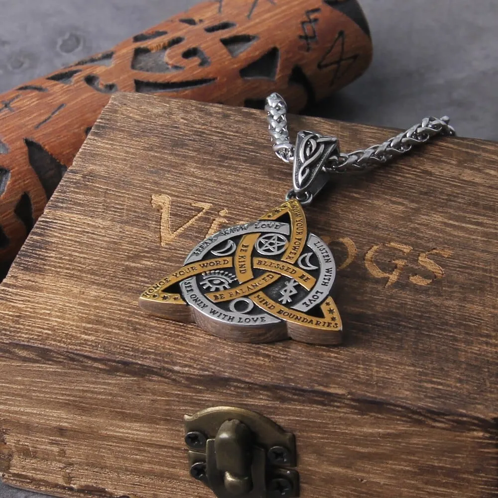 Collier Viking "Collier des Commandements de la Triquetra"