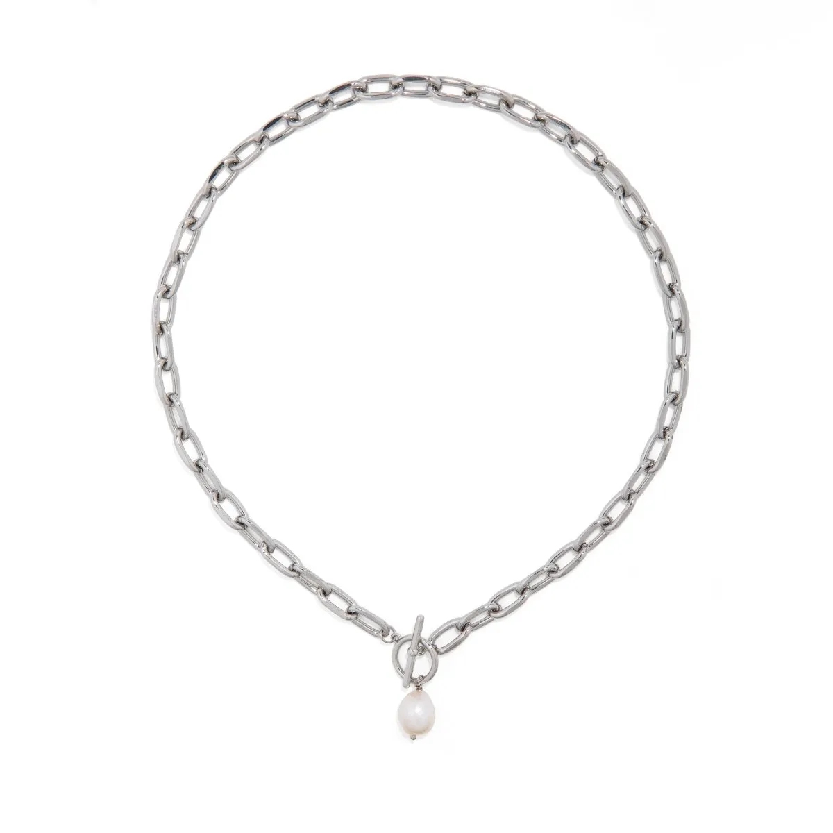 COSTA LINK SILVER NECKLACE