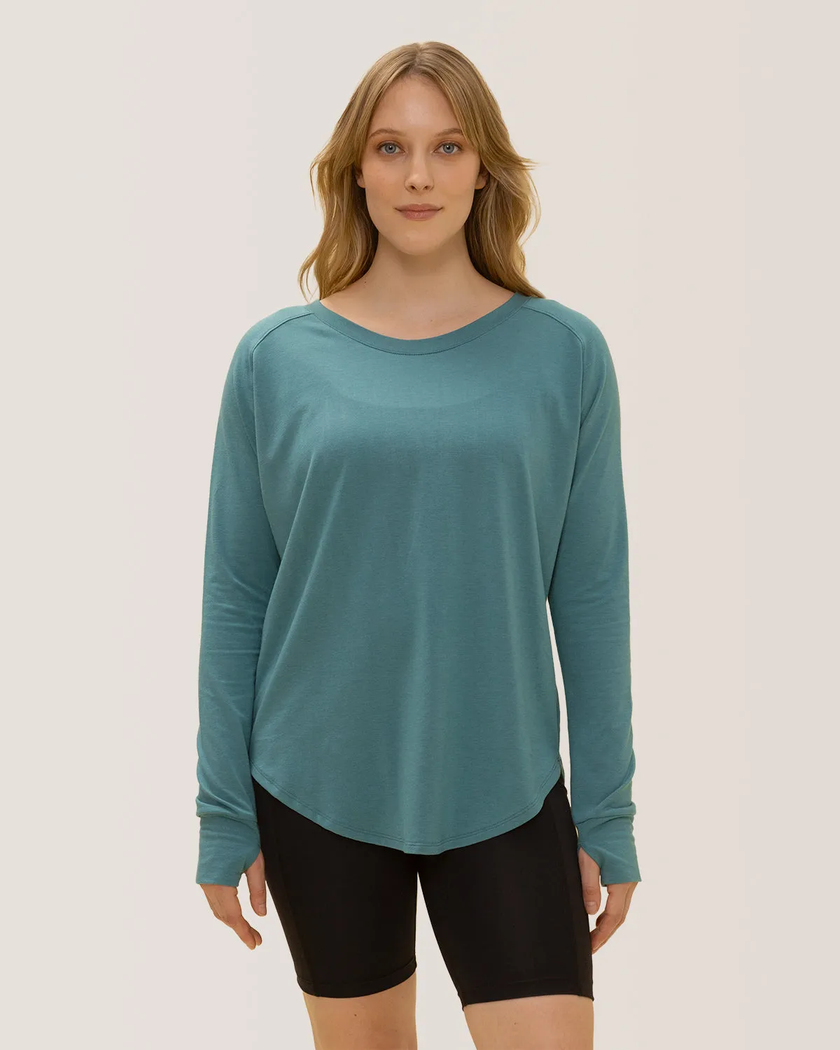 Cozy Long Sleeve Shirt - Aquamarine