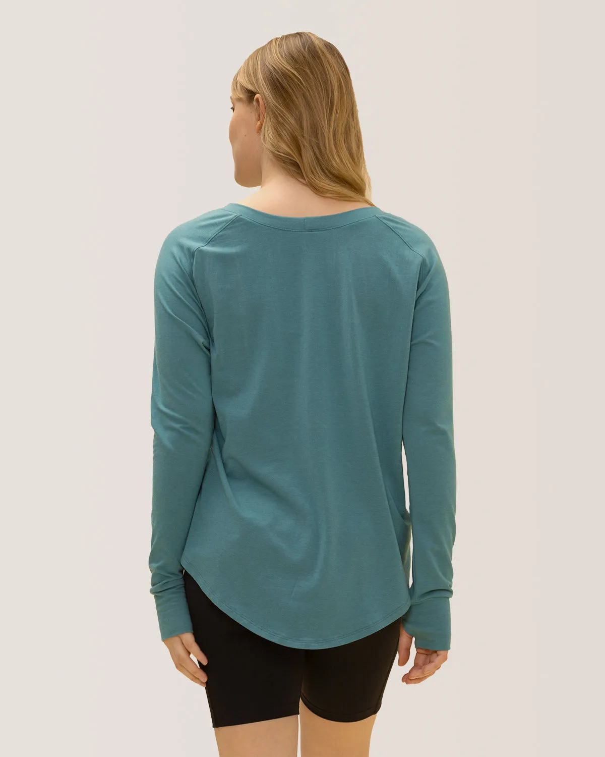 Cozy Long Sleeve Shirt - Aquamarine