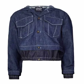 Denim jack voor jongens en meisjes met capuchon