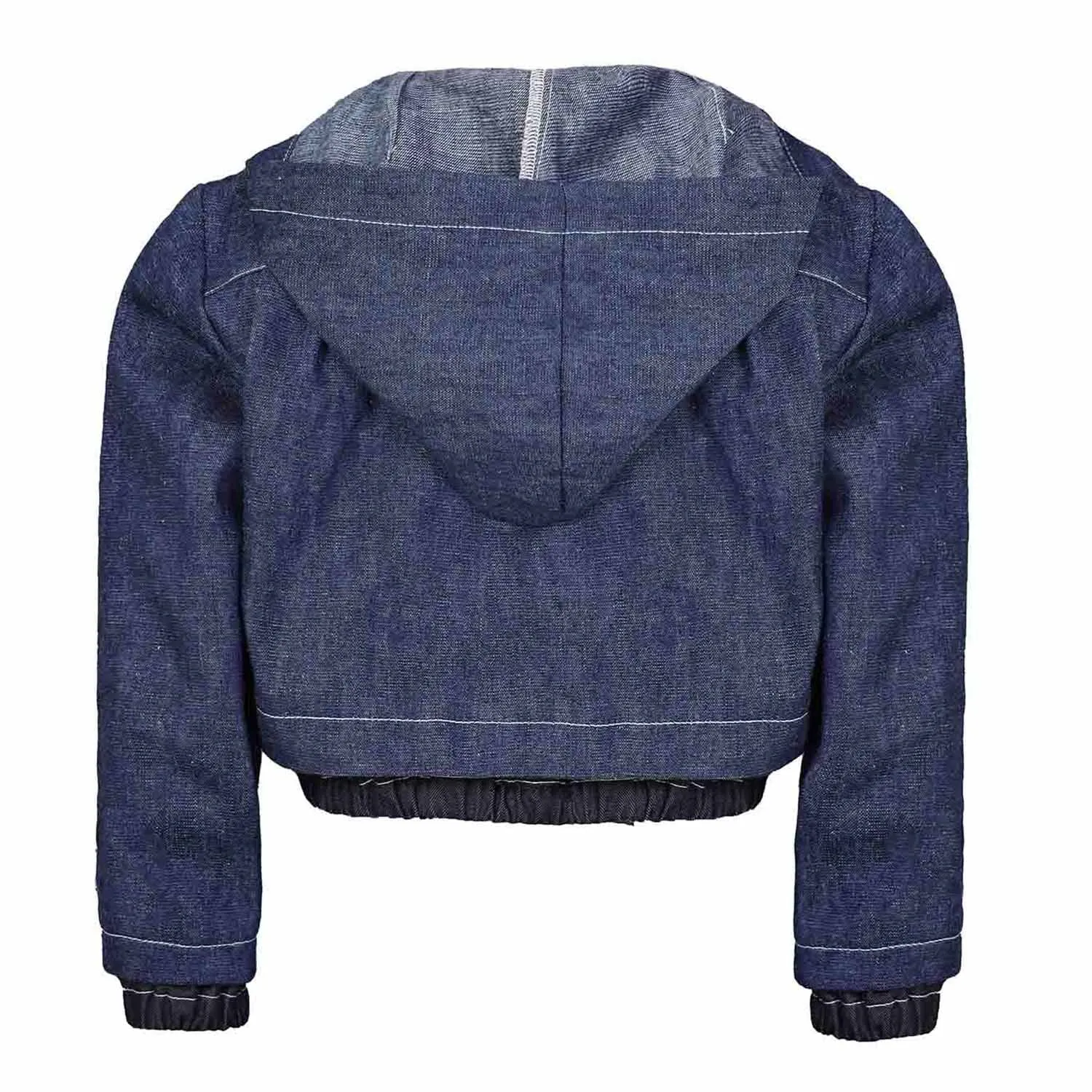 Denim jack voor jongens en meisjes met capuchon