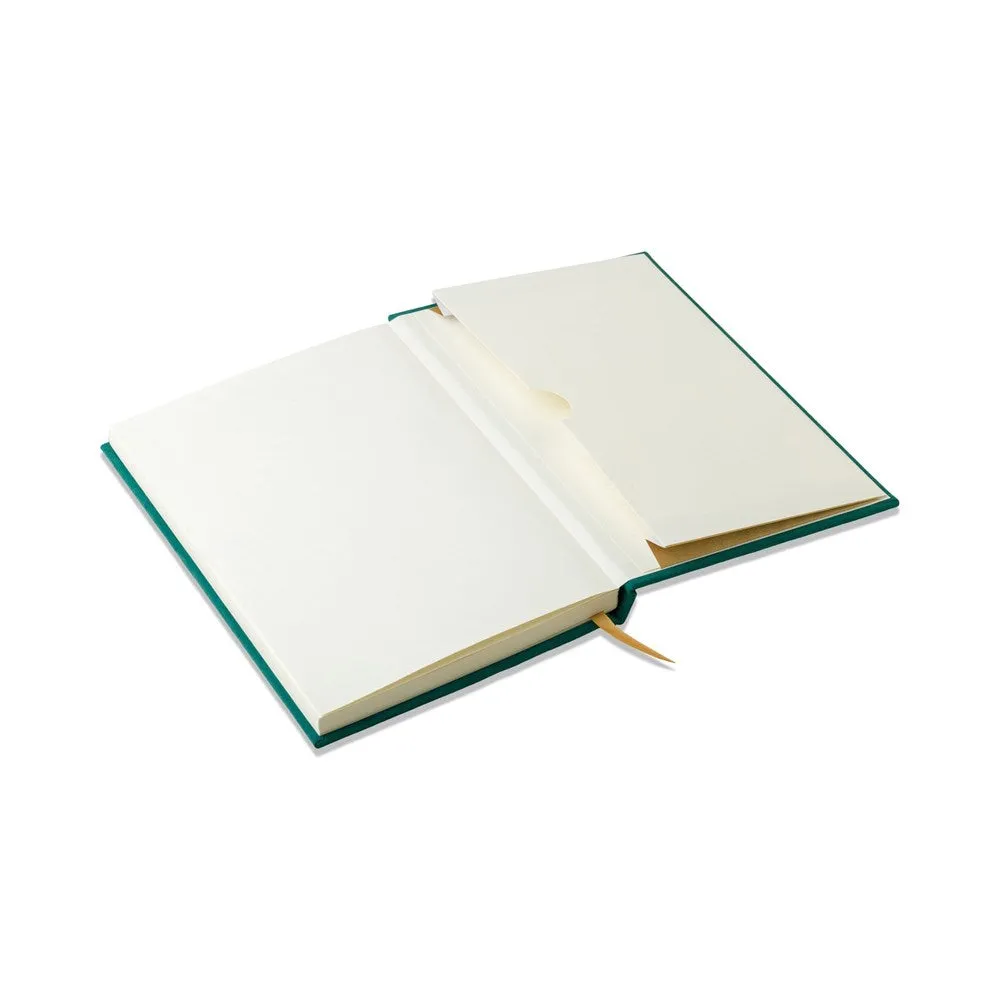 Designworks Ink: Hard Cover Suede Journal Linear Boxes Green