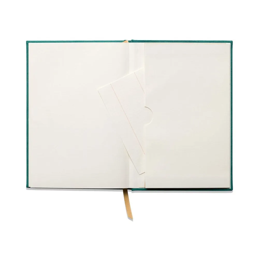 Designworks Ink: Hard Cover Suede Journal Linear Boxes Green