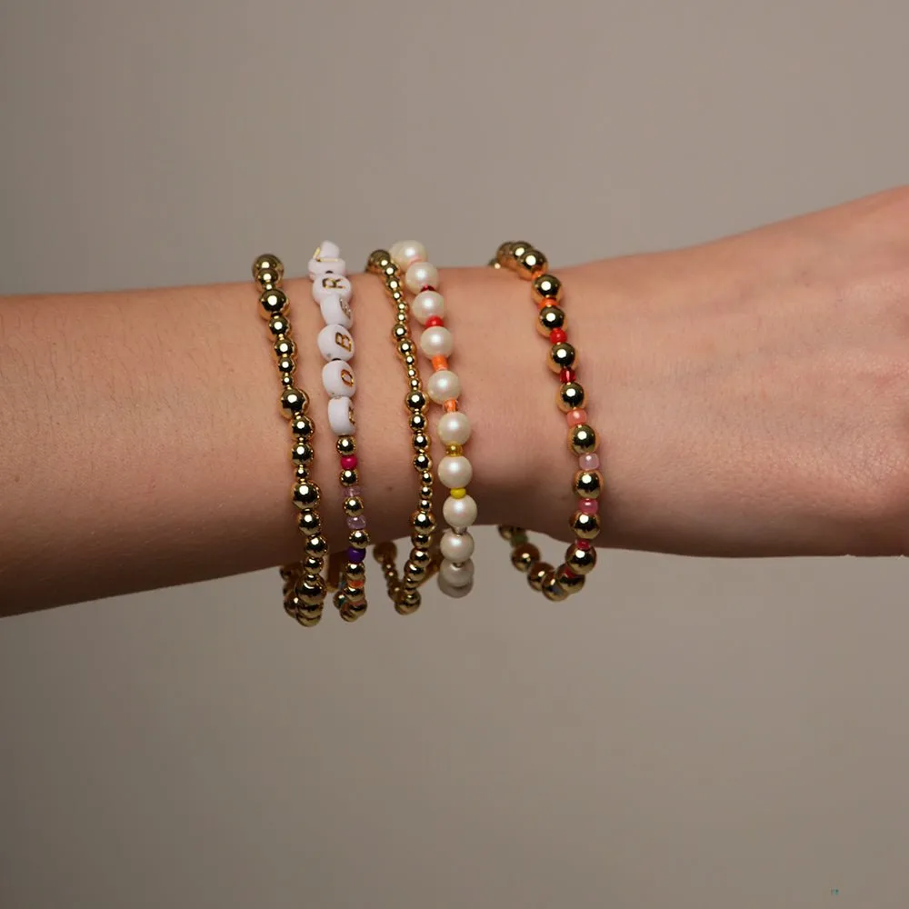 GOLDEN BIG BEADS BRACELET