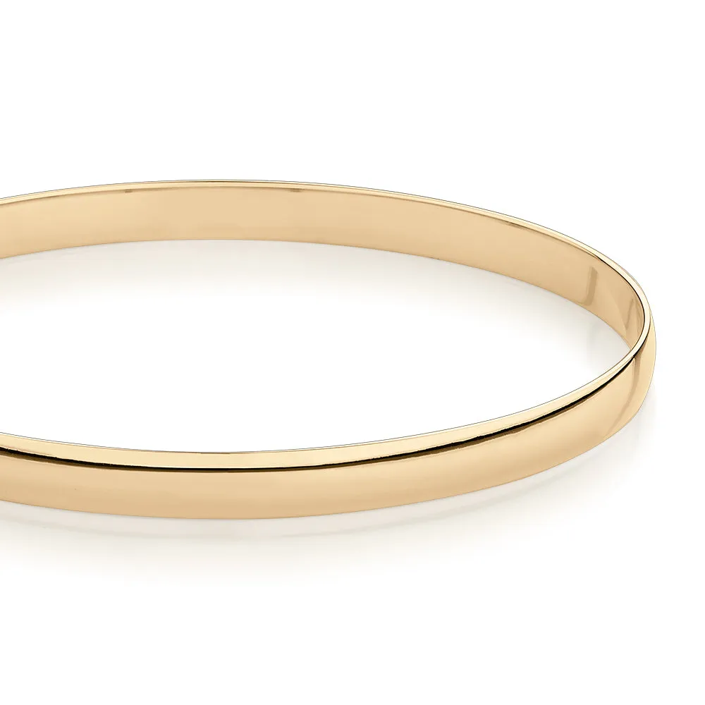 Golf bangle in 10 carat yellow gold