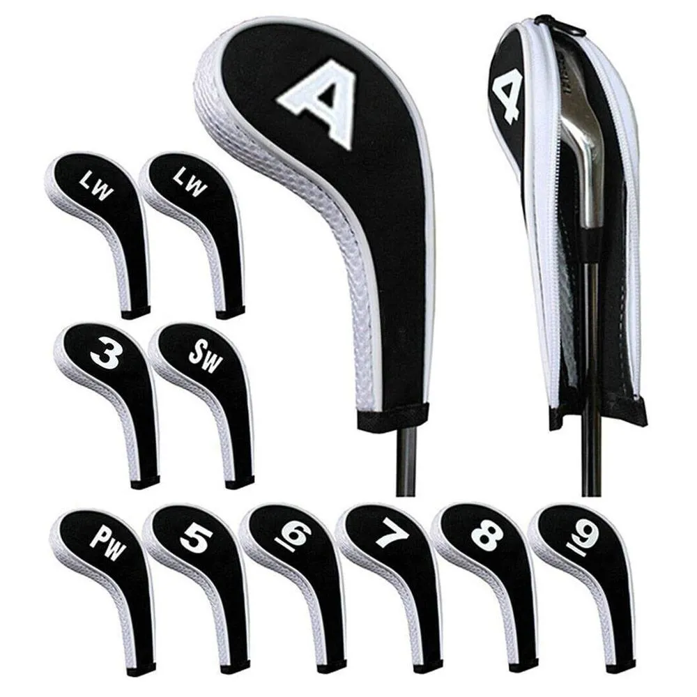 Golfio - Siranlive Rubber Neoprene 12-Piece Set Headcover with Zipper Long Neck 2023