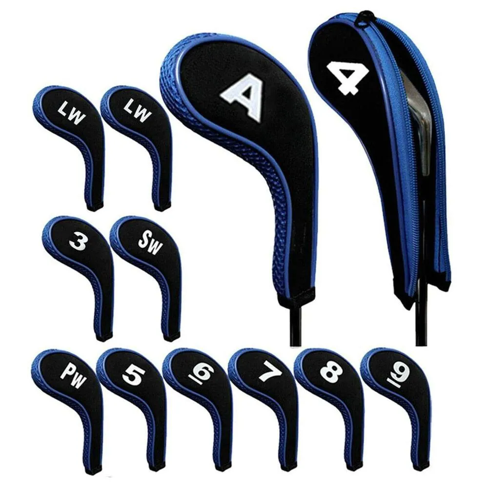 Golfio - Siranlive Rubber Neoprene 12-Piece Set Headcover with Zipper Long Neck 2023