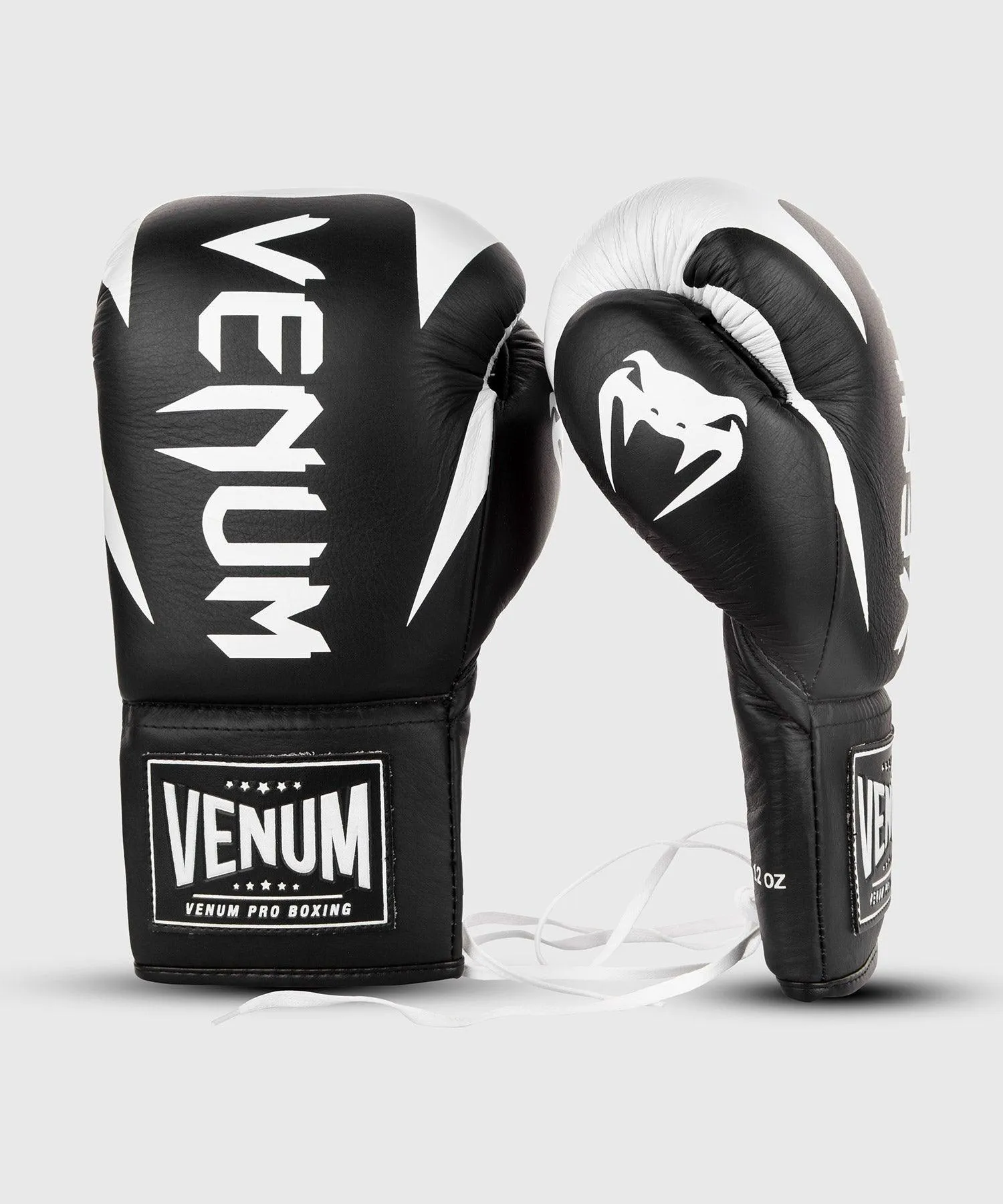 Guantes de Boxeo profesional Venum Hammer – Cordones - Negro/Blanco