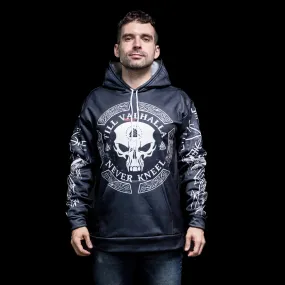 Hoodie Viking "Hoodie Crâne de Guerrier - Voyage jusqu'au Valhalla"