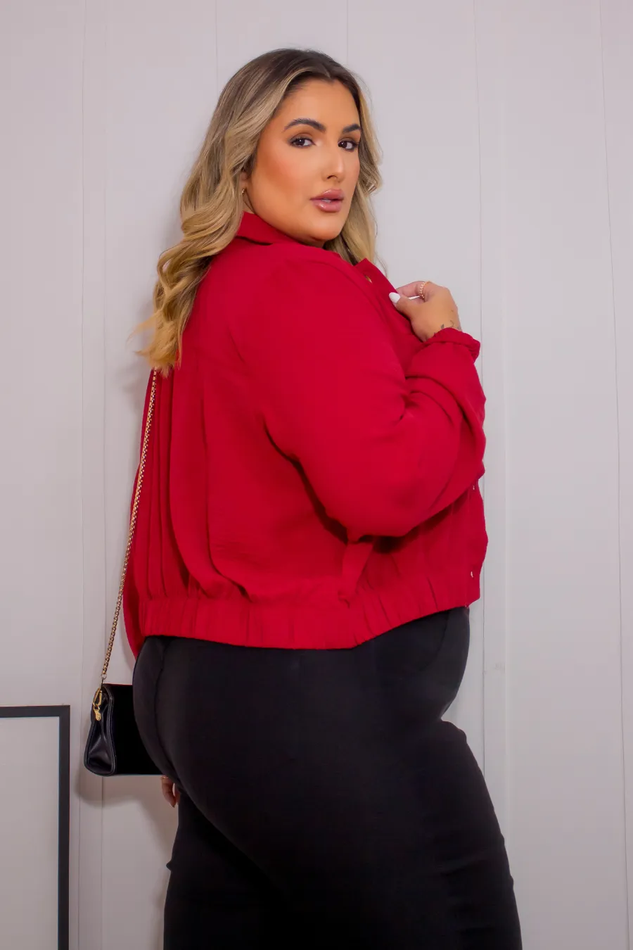 Jaqueta Plus Size Duna Eloa Bordô