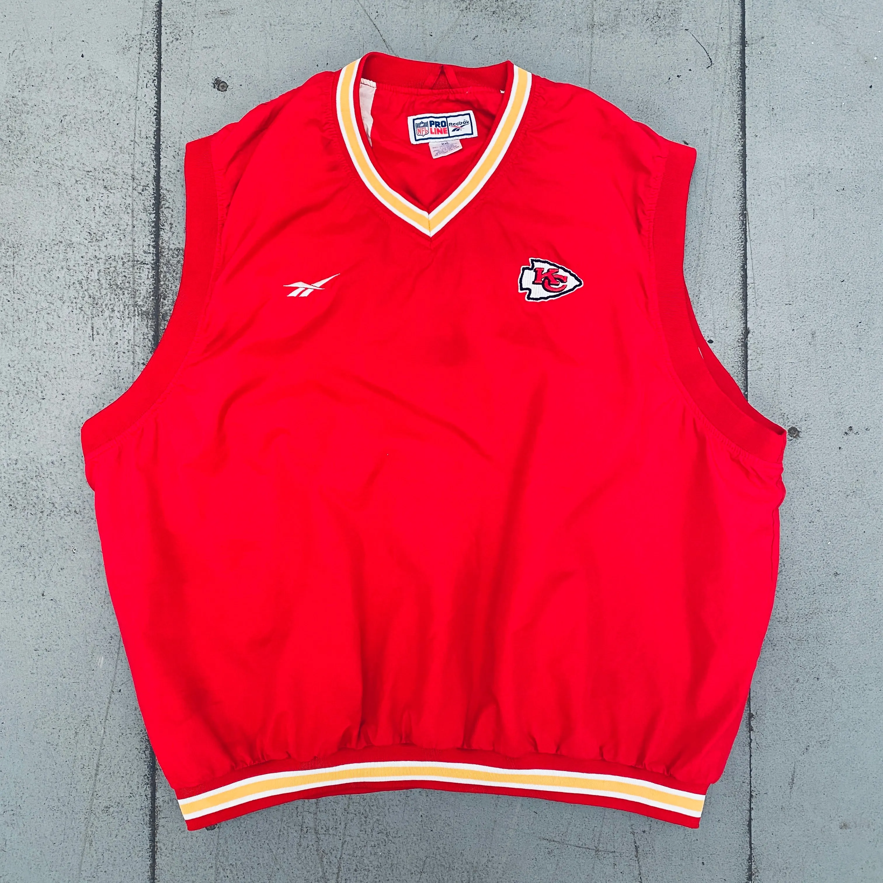 Kansas City Chiefs: 1990's Reebok Proline Sideline Vest (XXL)