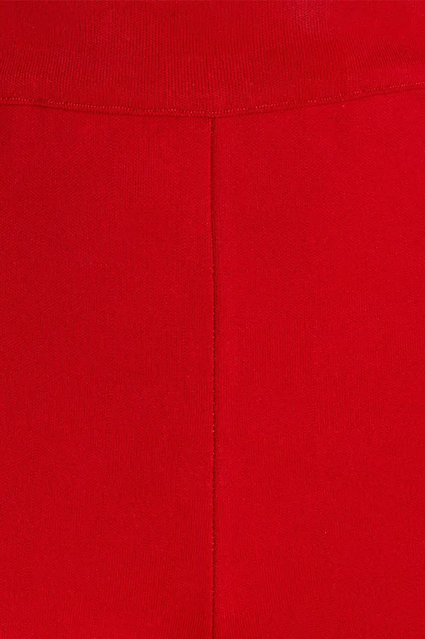 Kick Stretch-Cotton Pants In Subtle Jacquard Red