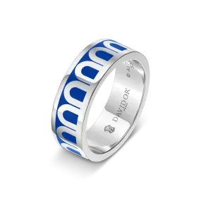 L'Arc de DAVIDOR Ring MM, 18k White Gold with Riviera Lacquered Ceramic