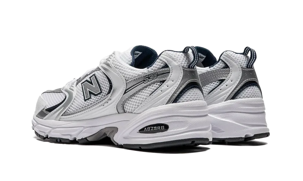 New Balance 530 White Silver Navy