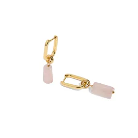 PINK QUARTZ AURA EARRINGS