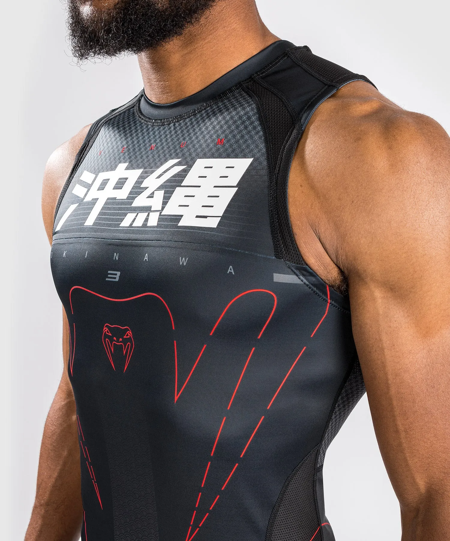 Rashguard Venum Okinawa 3.0 - Sin mangas - Negro/Rojo