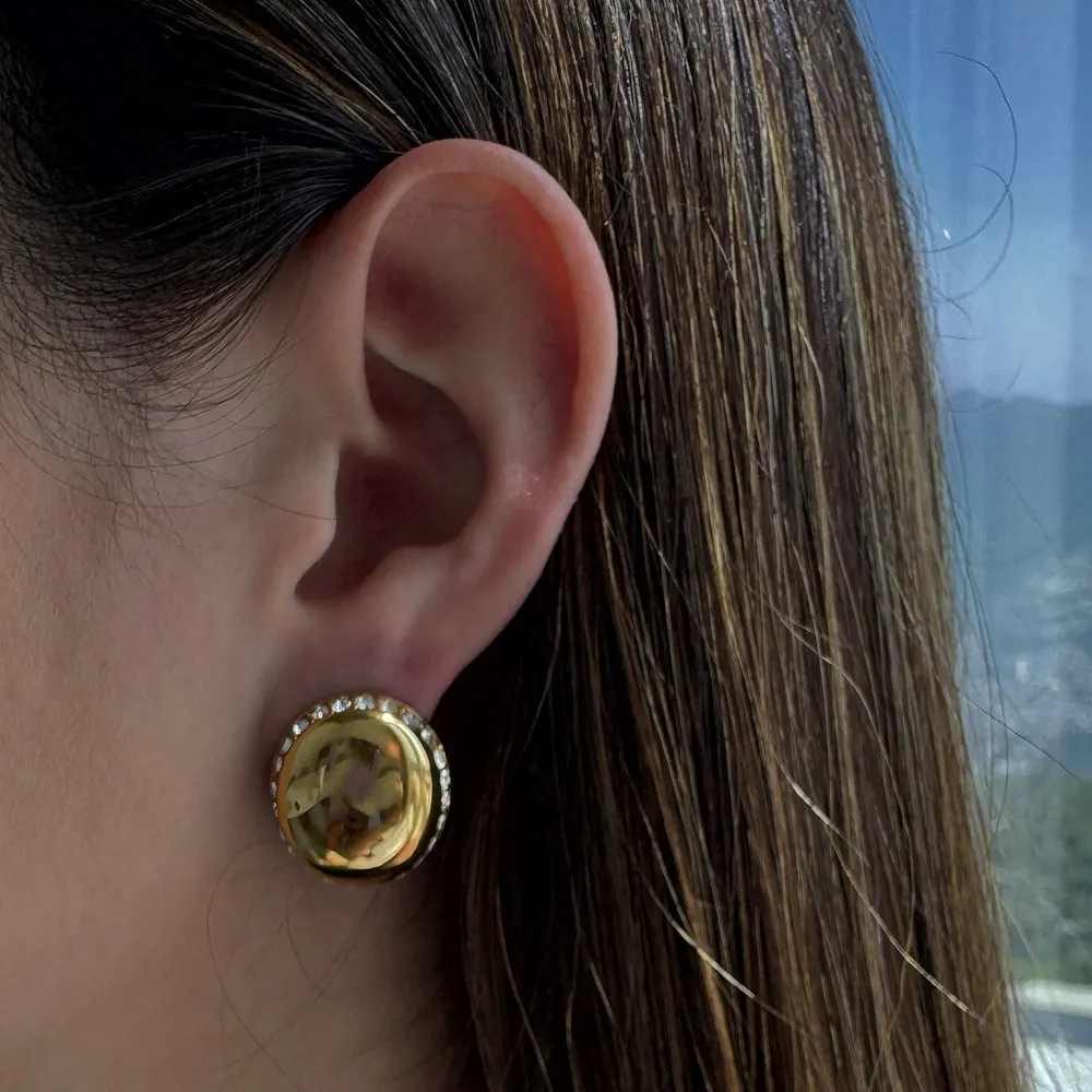 ROUND DOME SPARK EARRINGS