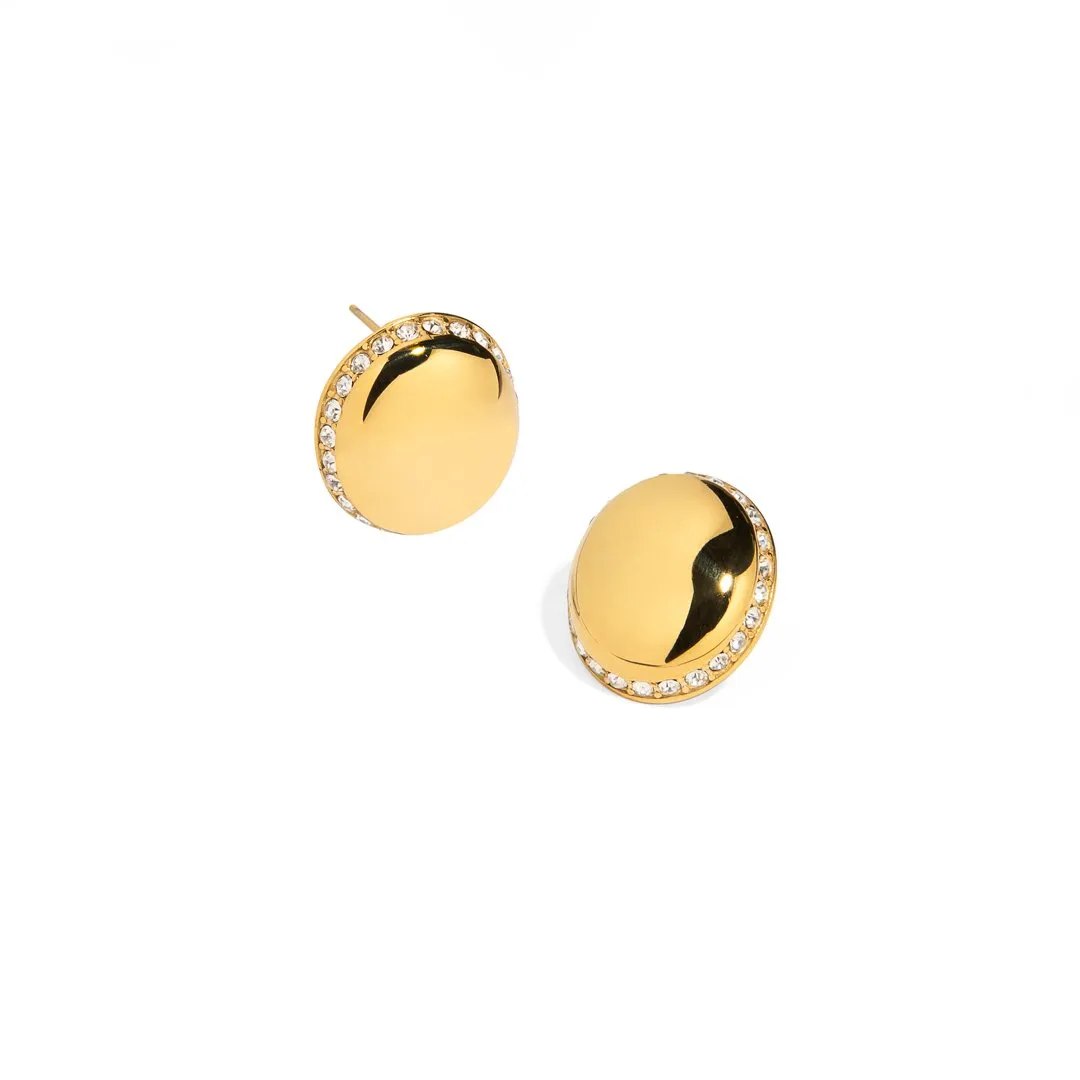 ROUND DOME SPARK EARRINGS