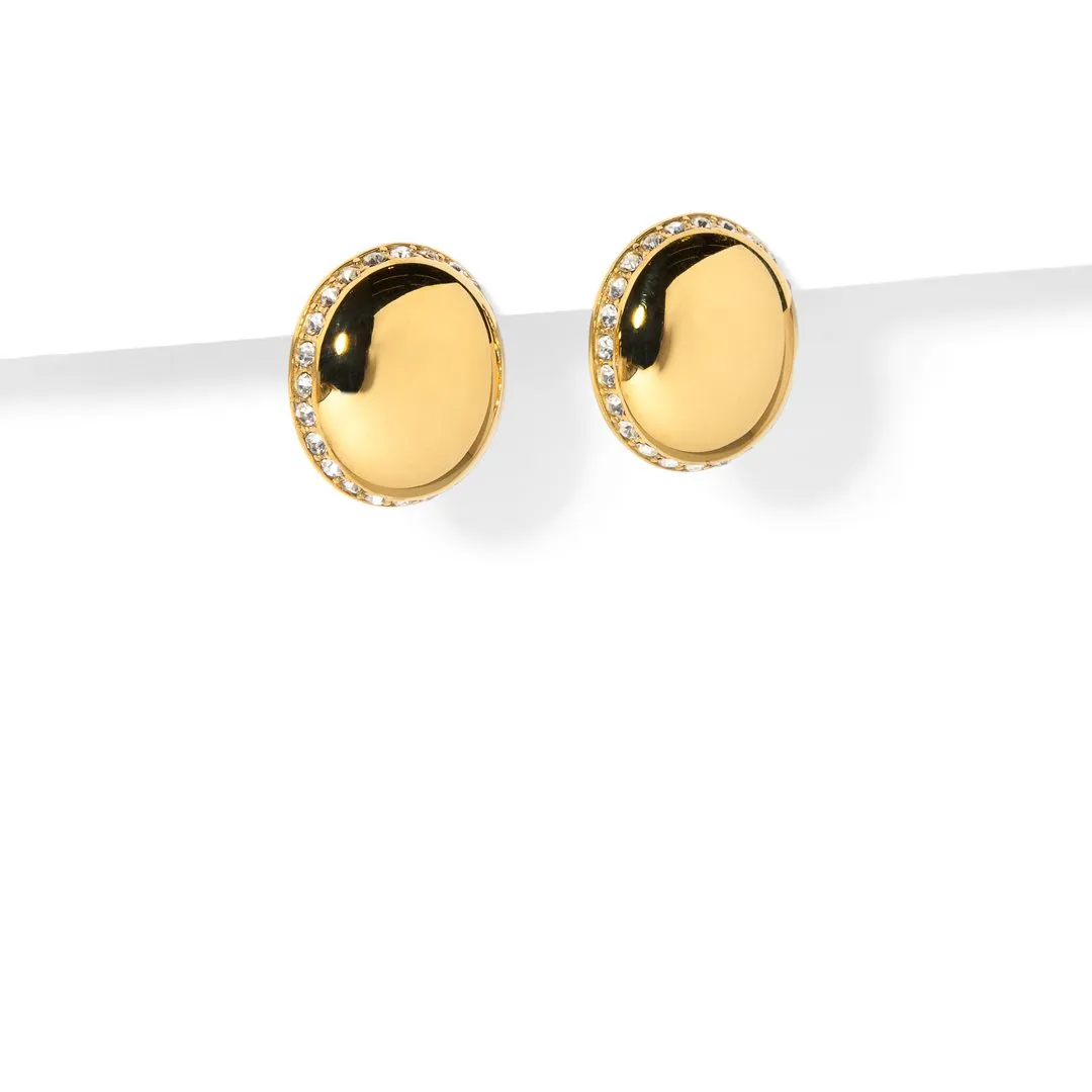 ROUND DOME SPARK EARRINGS